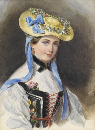 Princess of Liechtenstein in Costume by Franz Xaver Winterhalter